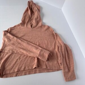Old Navy Girls Cropped Hoodie Sweatshirt Size‎ M(8) Peach Casual Comfy